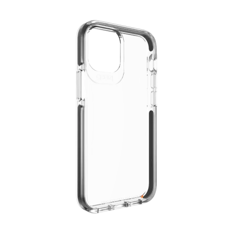 Coque Gear4 Piccadilly D3O compatible avec iPhone 12 mini - transparente avec noir