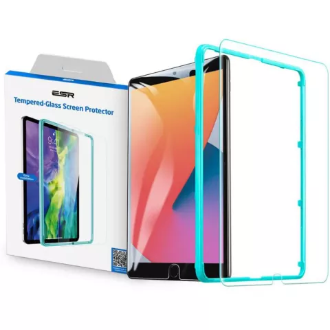 Protection d&#039;&eacute;cran ESR Premium 9H Clear + Frame compatible avec iPad 10.2 (2019 2020 2021) - transparent