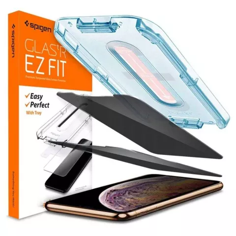 Spigen Privacy Glass + Frame protecteur d&#039;&eacute;cran compatible avec iPhone 11 - transparent