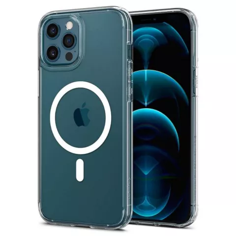 Coque Spigen Ultra Hybrid Magnetic Ring TPU Air Cushion compatible avec iPhone 12 Pro Max - transparente