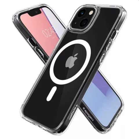 Spigen Ultra Hybrid Magnetic Ring TPU avec Air Cushion compatible avec iPhone 13 - transparent