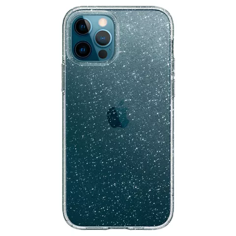 Coque Spigen Liquid Crystal Glitter TPU Air Cushion compatible avec iPhone 12 et iPhone 12 Pro - transparente