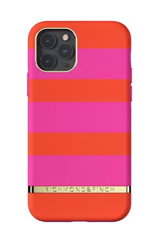 Richmond &amp; Finch Coque &agrave; rayures Magenta Stripe compatible avec iPhone 11 Pro - rose