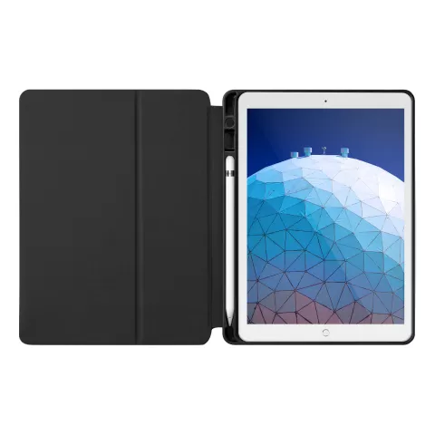 Housse en cuir artificiel et TPU Laut Prestige Folio compatible avec iPad 10.2 (2019 2020 2021) - noir