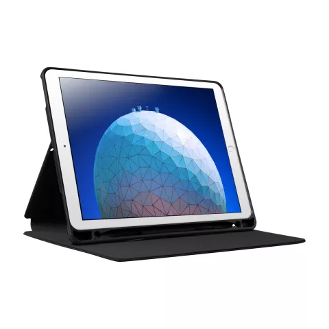 Housse en cuir artificiel et TPU Laut Prestige Folio compatible avec iPad 10.2 (2019 2020 2021) - noir