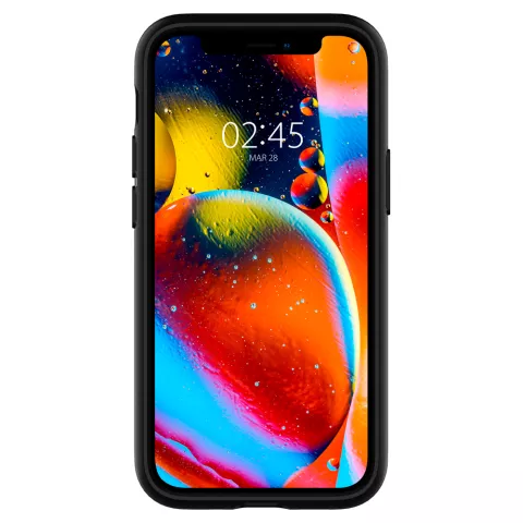 Spigen Slim Armor CS avec &eacute;tui Air Cushion compatible avec iPhone 12 et iPhone 12 Pro - noir