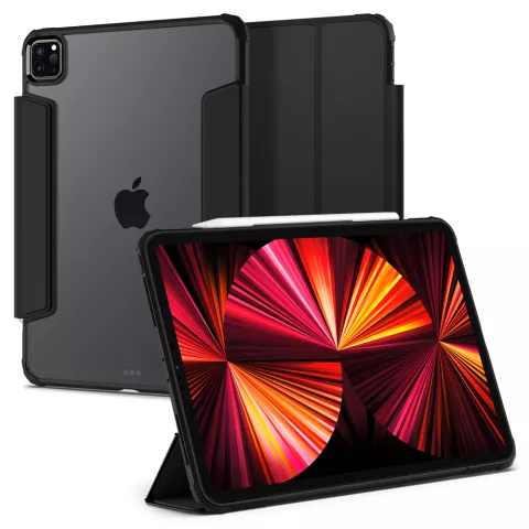 Housse en cuir artificiel Spigen Ultra Hybrid Pro compatible avec iPad Pro 11 (2018 2020 2021 2022) - noir