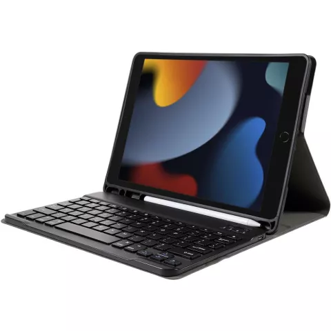 Coque Just in Case Vintage Bluetooth Keyboard Cover AZERTY pour iPad 10,2 pouces - bleu