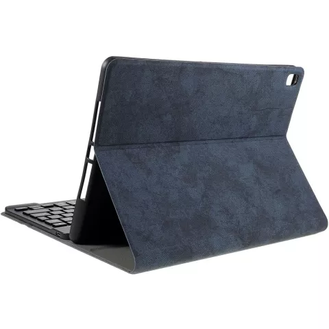 &Eacute;tui Just in Case Vintage Bluetooth Keyboard Cover QWERTZ pour iPad 10,2 pouces - bleu