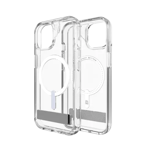 Coque ZAGG Crystal Palace Snap KS compatible avec iPhone 13, iPhone 14 et iPhone 15 - Transparente