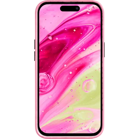 Coque Laut Motif compatible avec iPhone 14 Pro - Rose