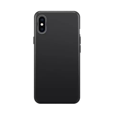 Coque en silicone Xqisit NP compatible avec iPhone X et iPhone XS - Noir