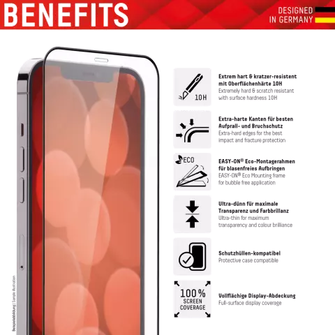 Protecteur d&#039;&eacute;cran Displex Real Glass FC compatible avec iPhone 13 mini - Transparent