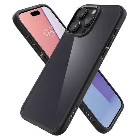 Coque Spigen Ultra Hybrid compatible avec iPhone 15 Pro - Noir