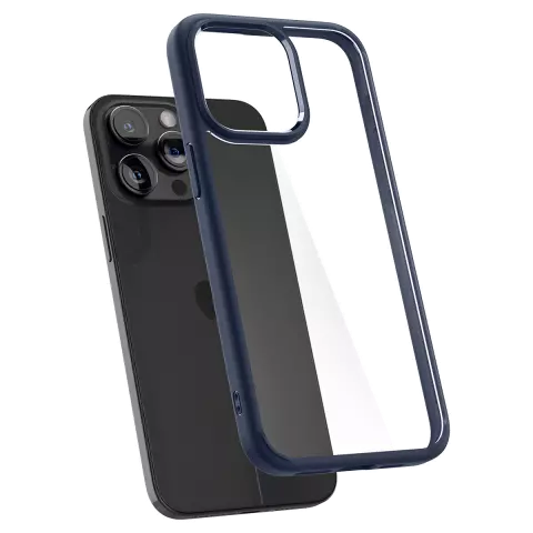 Coque Spigen Ultra Hybrid compatible avec iPhone 15 Pro - Bleu