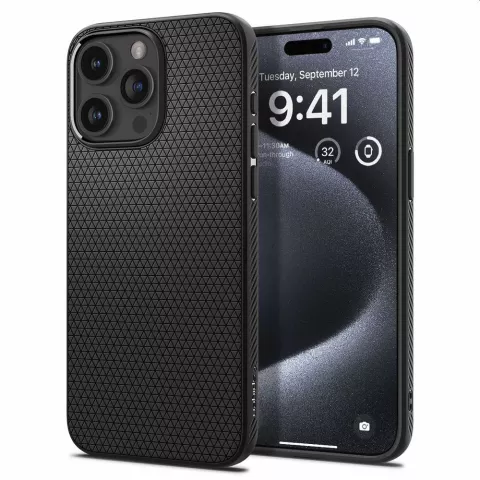 Coque Spigen Liquid Air Case pour iPhone 15 Pro - noire