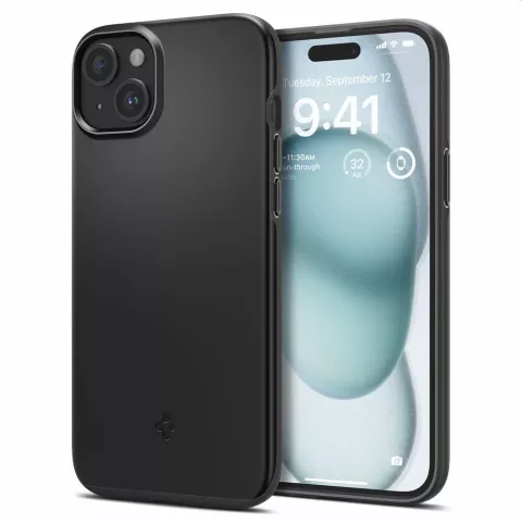 Spigen Thin Fit Case compatible avec iPhone 15 - noir