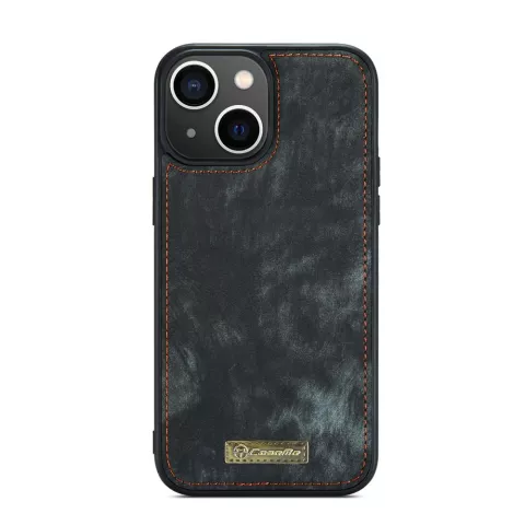 Caseme Vintage &Eacute;tui portefeuille compatible avec iPhone 15 - noir