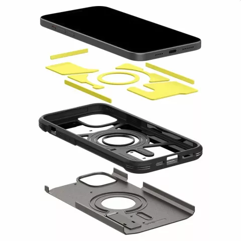 Spigen Tough Armor Magfit Case compatible avec iPhone 15 - noir