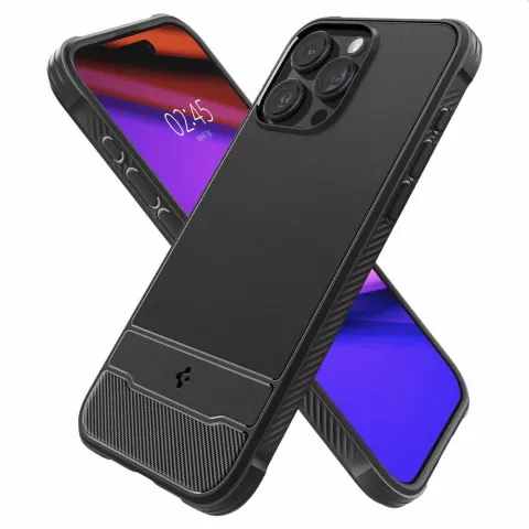 Spigen Rugged Armor Magfit Case compatible avec iPhone 15 Pro - noir