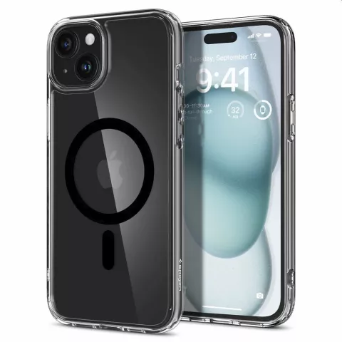 Spigen Ultra Hybrid Magfit Case compatible avec iPhone 15 - noir