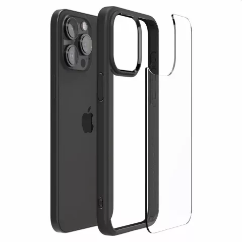 Spigen Ultra Hybrid Case compatible avec iPhone 15 Pro Max - Noir mat