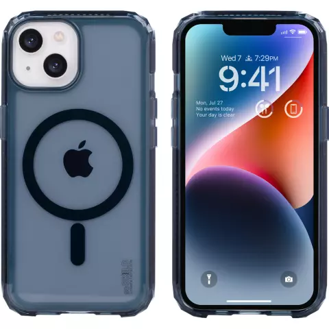 Coque magn&eacute;tique SoSkild Defend compatible avec iPhone 15 - Gris fum&eacute;