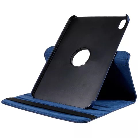 Biblioth&egrave;que rotative &agrave; 360&deg; Housse en cuir v&eacute;g&eacute;talien compatible avec iPad 10e gen 10.9 inch 2022 - bleu