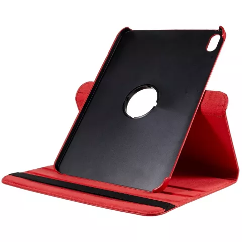 Biblioth&egrave;que rotative &agrave; 360&deg; Housse en cuir v&eacute;g&eacute;talien compatible avec iPad 10e gen 10.9 inch 2022 - rouge