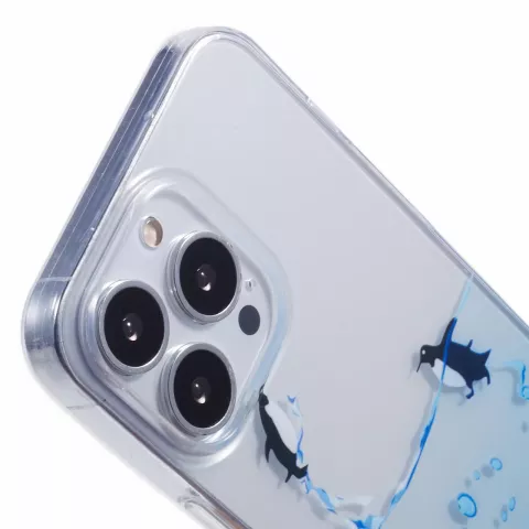 Coque en TPU Penguin Ocean compatible avec iPhone 12 et &agrave; l&#039;iPhone 12 Pro - transparente