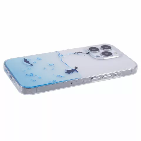 Coque en TPU Penguin Ocean compatible avec iPhone 12 Pro Max - transparente