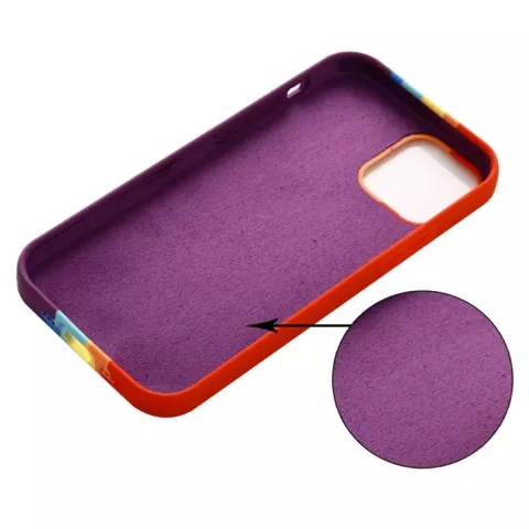 Coque en silicone Rainbow Pride compatible avec iPhone 16 Plus - pastel