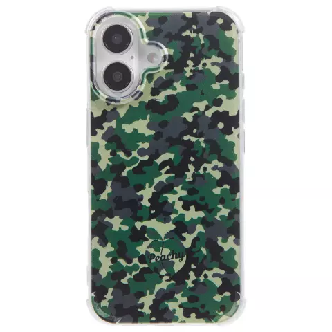 Coque Camo Survivor TPU avec coins renforc&eacute;s compatible avec iPhone 16 - Vert Arm&eacute;e