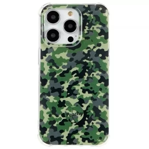 Coque Camo Survivor TPU avec coins renforc&eacute;s compatible avec iPhone 16 Pro - Vert Arm&eacute;e