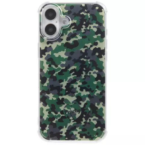 Coque Camo Survivor TPU avec coins renforc&eacute;s compatible avec iPhone 16 Plus - Vert Arm&eacute;e