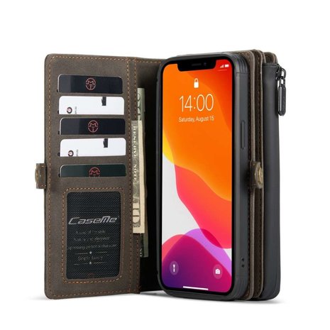 Caseme - Coque Apple iPhone 13 Pro Max Détachable 2in1 Portefeuille Etui -  Marron 614528 