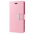 Mercury Goospery Rich Walletcase 7 Cartes Simili Cuir &eacute;tui compatible avec iPhone X XS - Rose