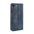 &Eacute;tui en cuir bleu vintage compatible avec iPhone 7 8 SE 2020 SE 2022 - Bleu