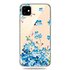 Coque Flexible Mignonne Fleurs Bleues compatible avec iPhone 11 TPU Case - Transparent