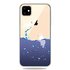 Coque en TPU compatible avec iPhone 11 avec gouttes bleues d&#039;eau de mer - Transparente