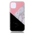 Coque motif marbre pierre naturelle rose blanc noir compatible avec iPhone 11