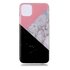 Coque motif marbre pierre naturelle rose blanc noir compatible avec iPhone 11 Pro Max