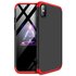 Housse de protection 360&deg; la coque compatible avec iPhone XR - noir et rouge