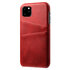 Duo Cardslot Wallet Portefeuille la coque compatible avec iPhone 11 Pro Max - Protection Rouge