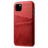 Duo Cardslot Wallet Portefeuille la coque compatible avec iPhone 11 - Protection Rouge