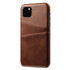 Duo Cardslot Wallet Portefeuille la coque compatible avec iPhone 11 - Protection Marron