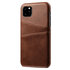 Duo Cardslot Wallet Portefeuille la coque compatible avec iPhone 11 Pro - Protection Marron