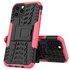 Coque en plastique antichoc et TPU absorbant les chocs compatible avec iPhone 12 et iPhone 12 Pro - noir avec rose