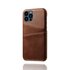 &Eacute;tui en cuir artificiel Duo Cardslot Wallet compatible avec iPhone 13 Pro Max - marron