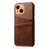 &Eacute;tui en cuir artificiel Duo Cardslot Wallet compatible avec iPhone 13 - marron